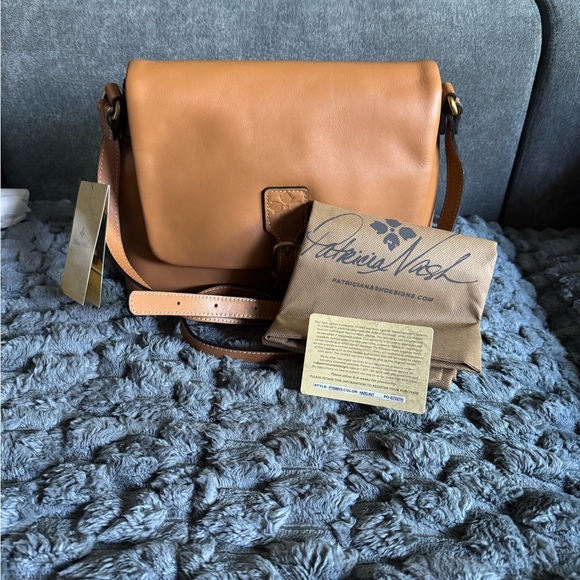 Patricia Nash Caramel Leather Shoulder Bag